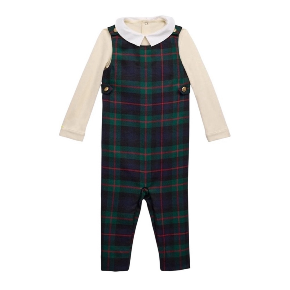Ralph Lauren Wool Plaid Sleeveless Jumpsuit